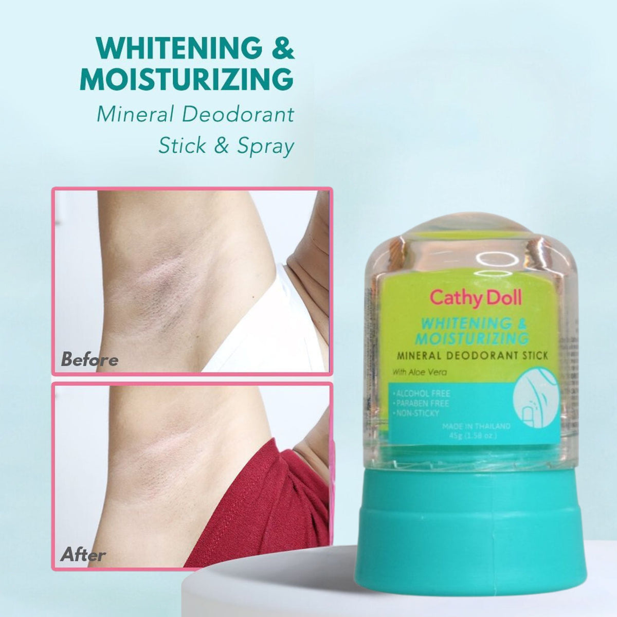 Cathy Doll Whitening & Moisturizing Mineral Deodorant Stick 45g