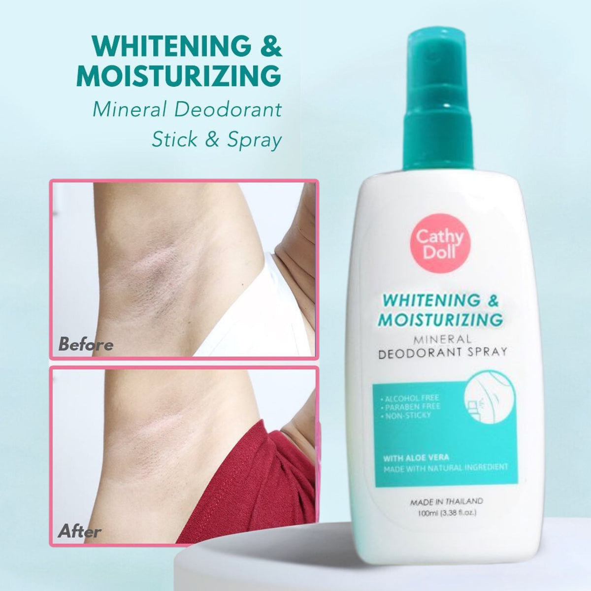 Cathy Doll Whitening & Moisturizing Mineral Deodorant Spray 100ml