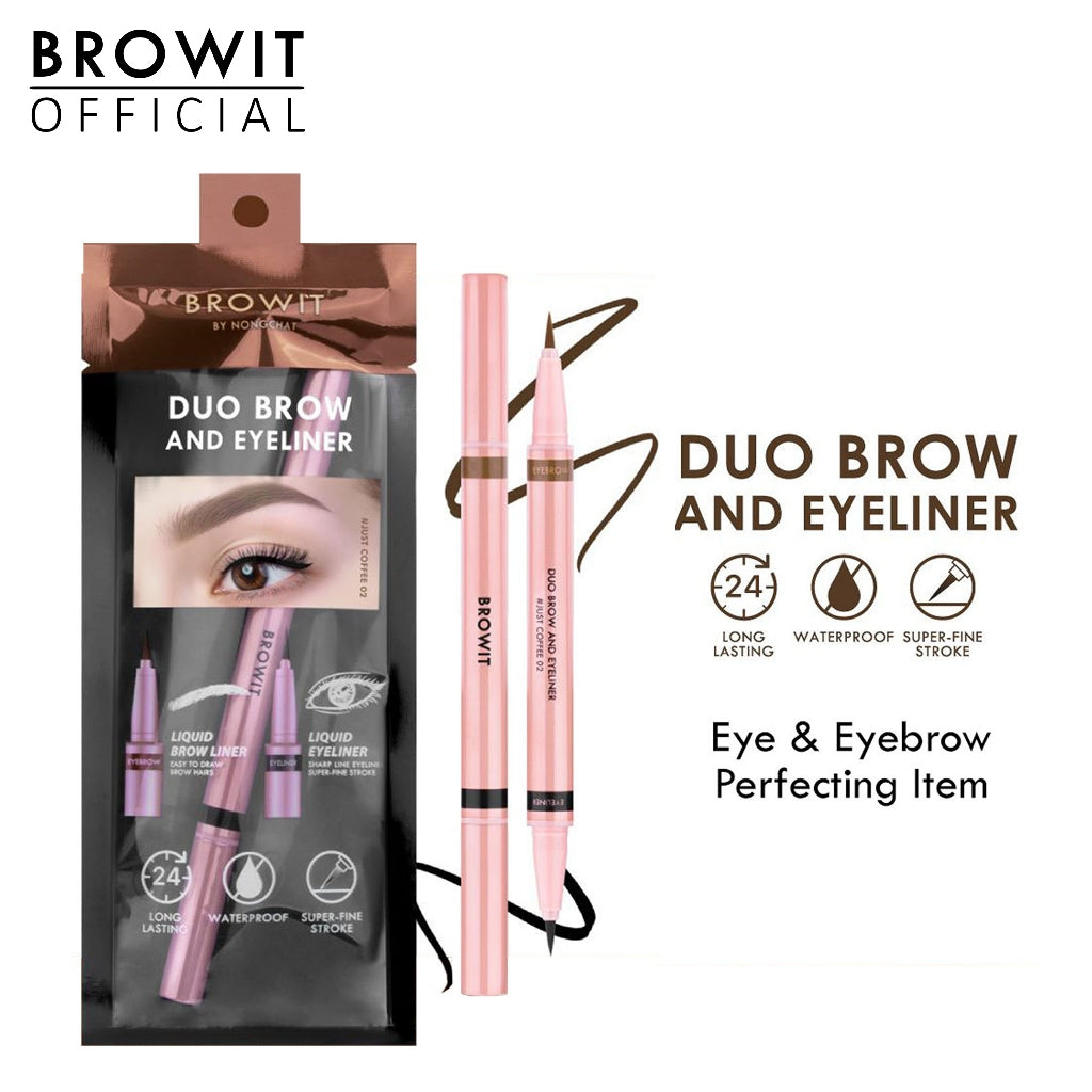 Browit Duo Brow and Eyeliner 0.35ml+0.2ml- 02 Just Coffee