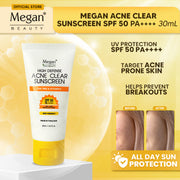 Megan Acne Clear Sunscreen SPF 50 30ml