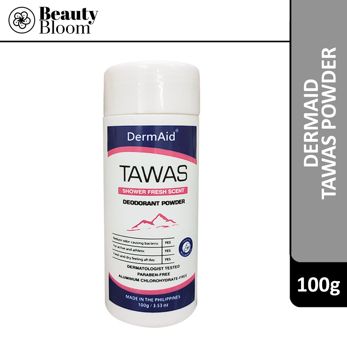 Dermaid Tawas Powder 100g - Shower Fresh