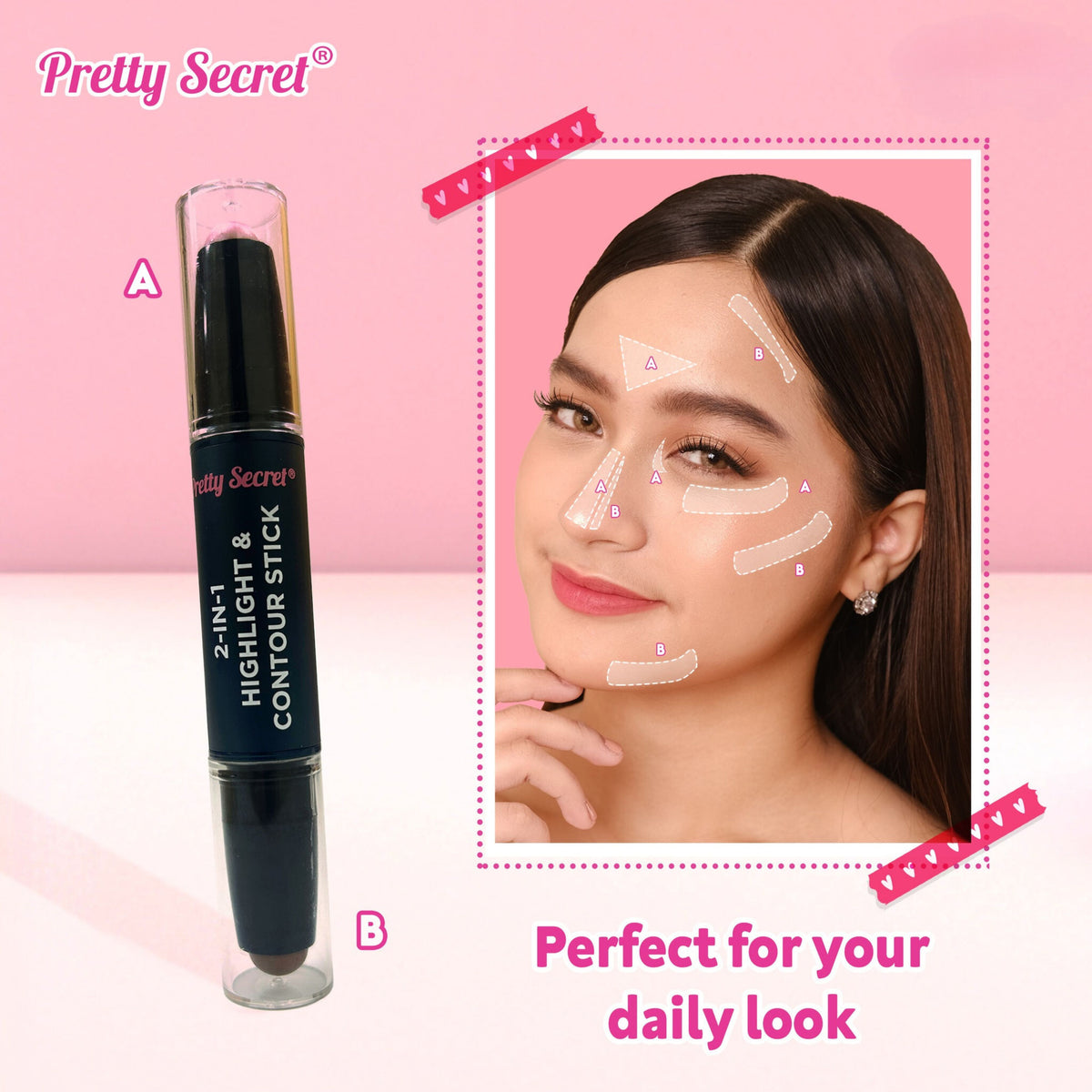 Pretty Secret Contour + Highlighter Stick - 3.5g