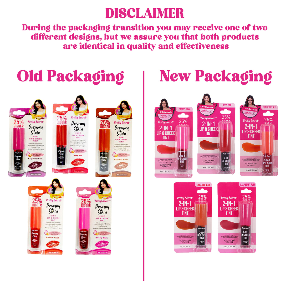 Pretty Secret Dreamy Stain 2-in-1 Lip & Cheek Tint - 4ml