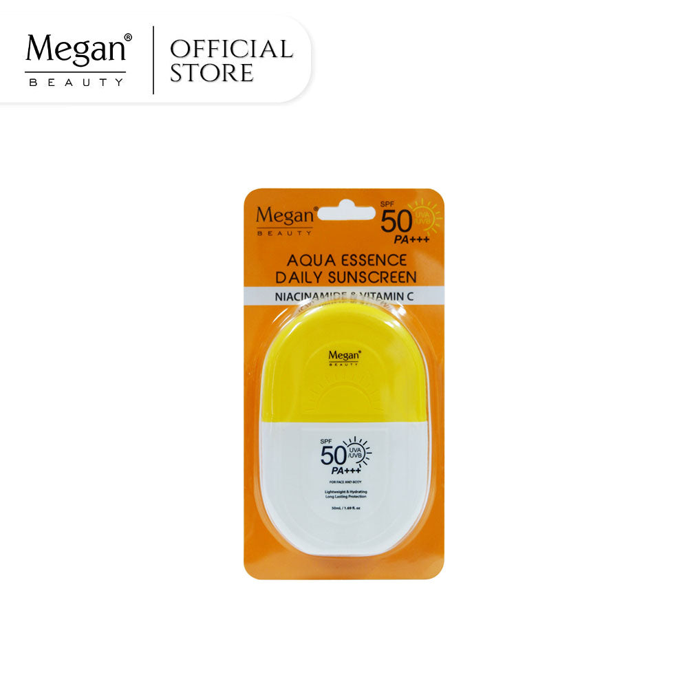 Megan Beauty Aqua Essence Daily Sunscreen SPF50 50ml - Niacinamide & Vit. C