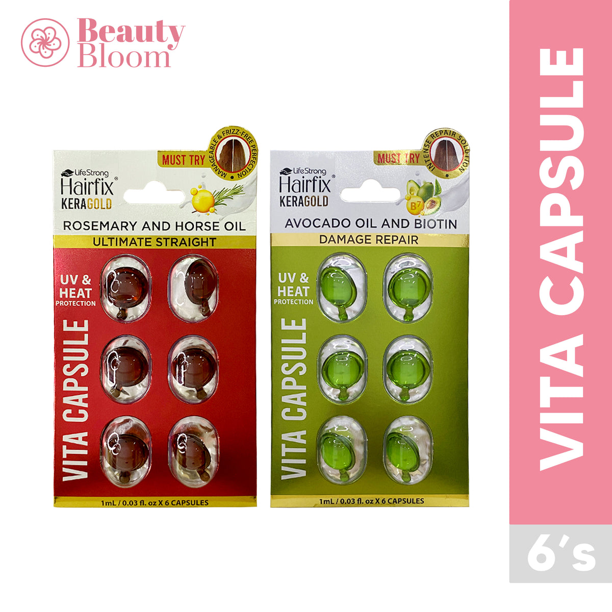 Hairfix Keragold Vita Capsule 1ml x 6s