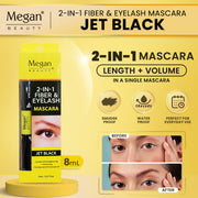 Megan 2-in-1 Fiber & EyeLash Mascara 8ml - Jet Black