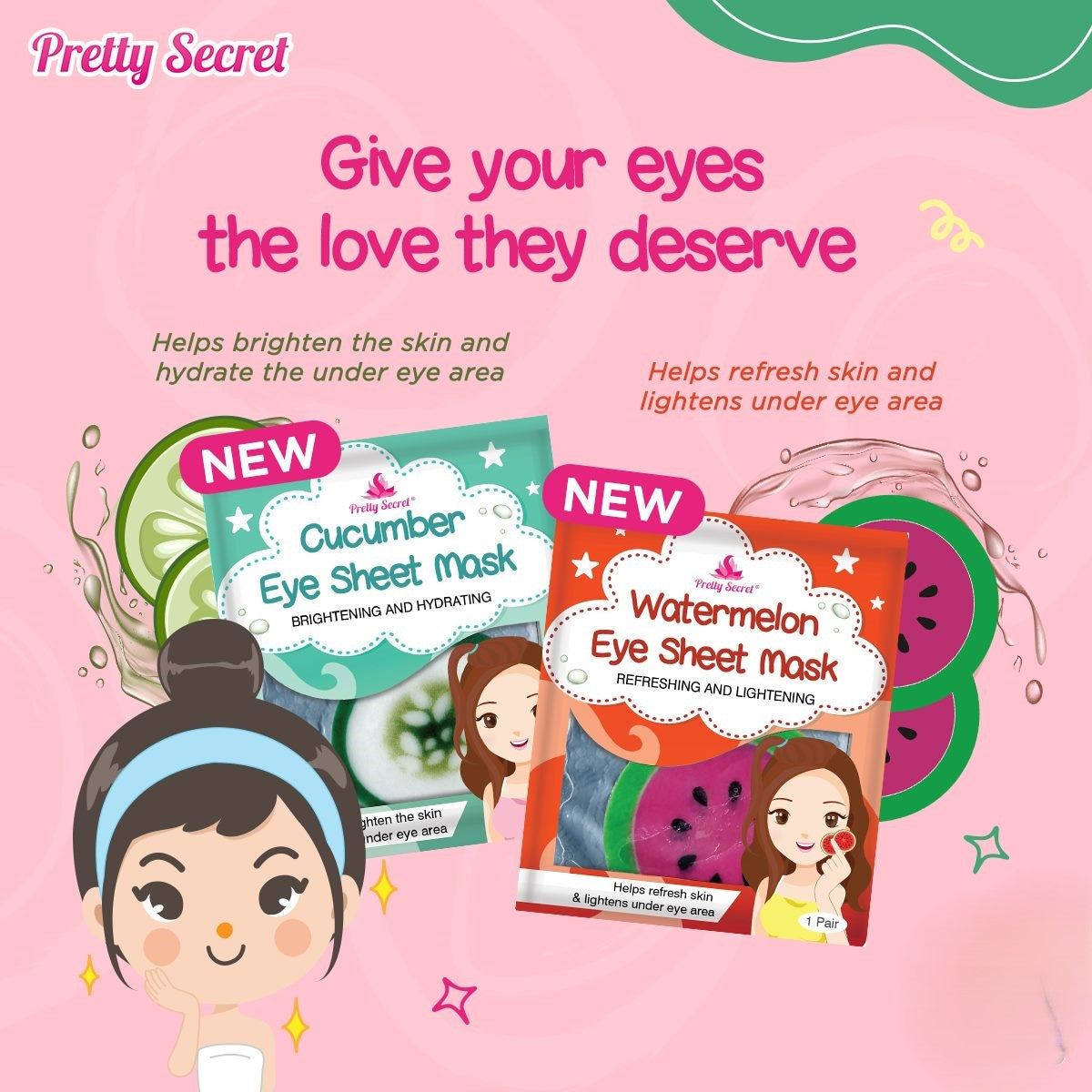 Pretty Secret Eye Sheet Mask - 1pair
