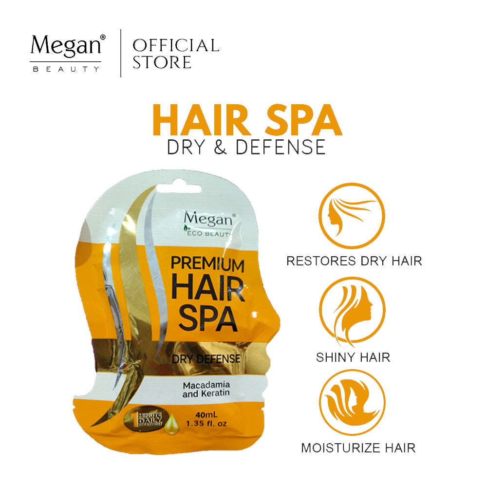 Megan Hair Spa Macadamia and Keratin 40ml - Dry Defense