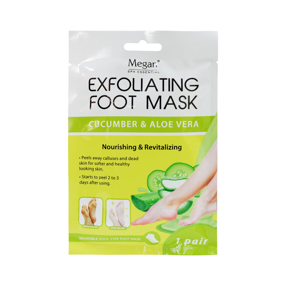 Megan Exfoliating Foot Mask - Cucumber & Aloe Vera