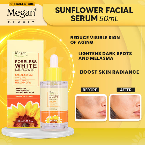 Megan Eco Beauty Poreless White Sunflower Facial Serum 50ml
