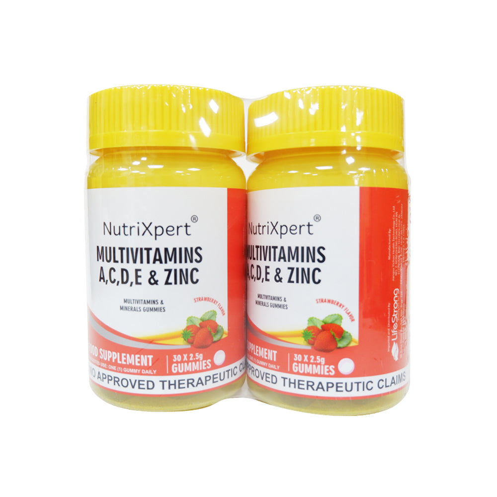 NutriXpert Multivitamins A, C, D, E & Zinc Gummies 30's Bundle
