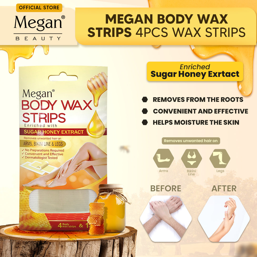 Megan Sugar Honey Body Wax Strips 4's