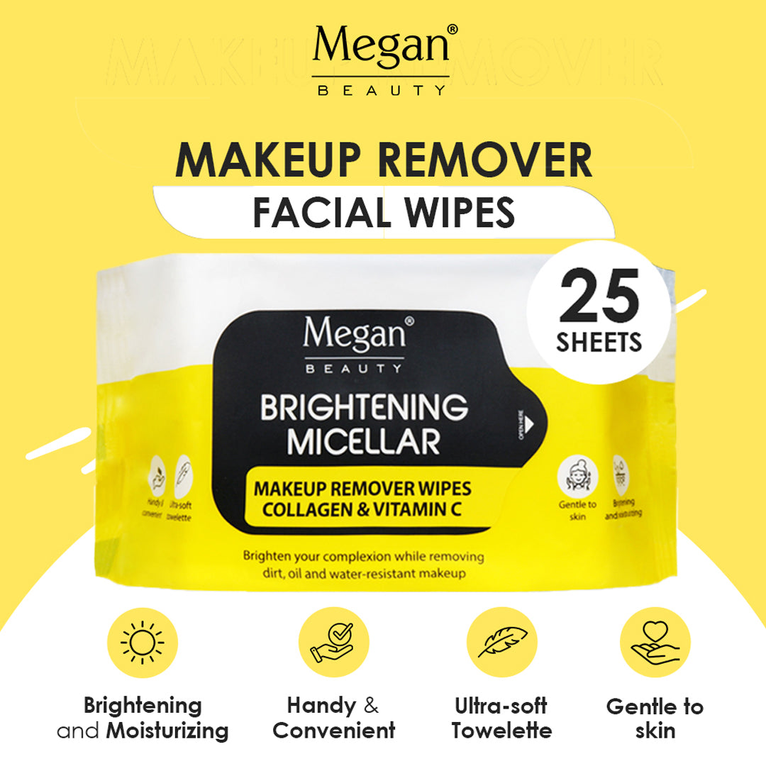 Megan Make Up Remover Wipes 25's - Collagen and Vitamin C