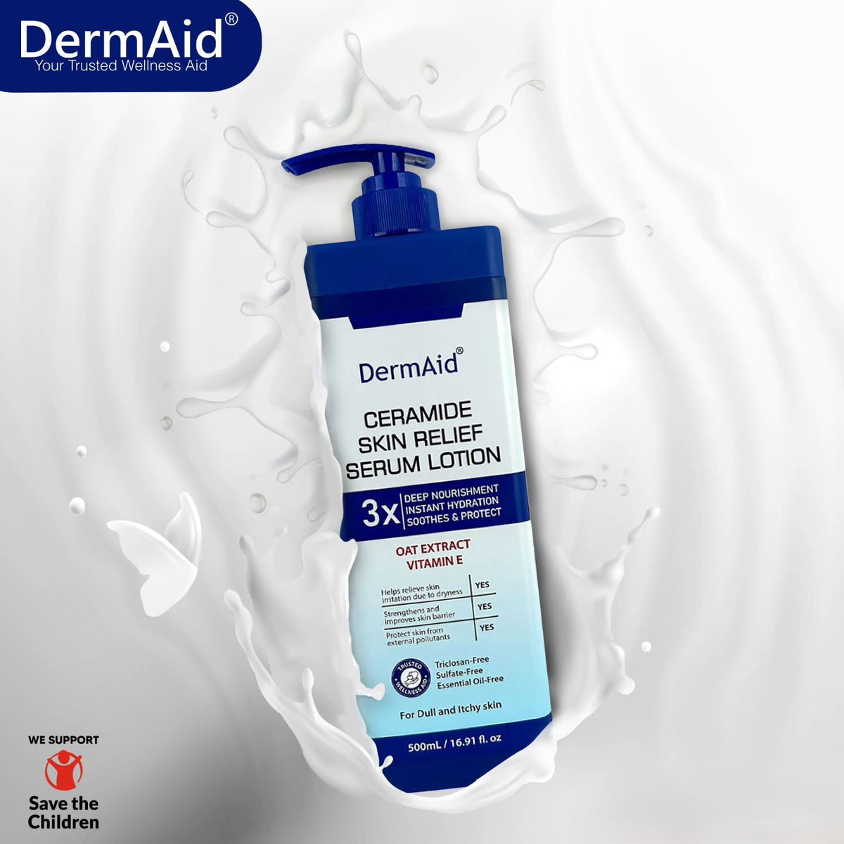 Dermaid Ceramide Skin Relief Body Lotion - 500ml