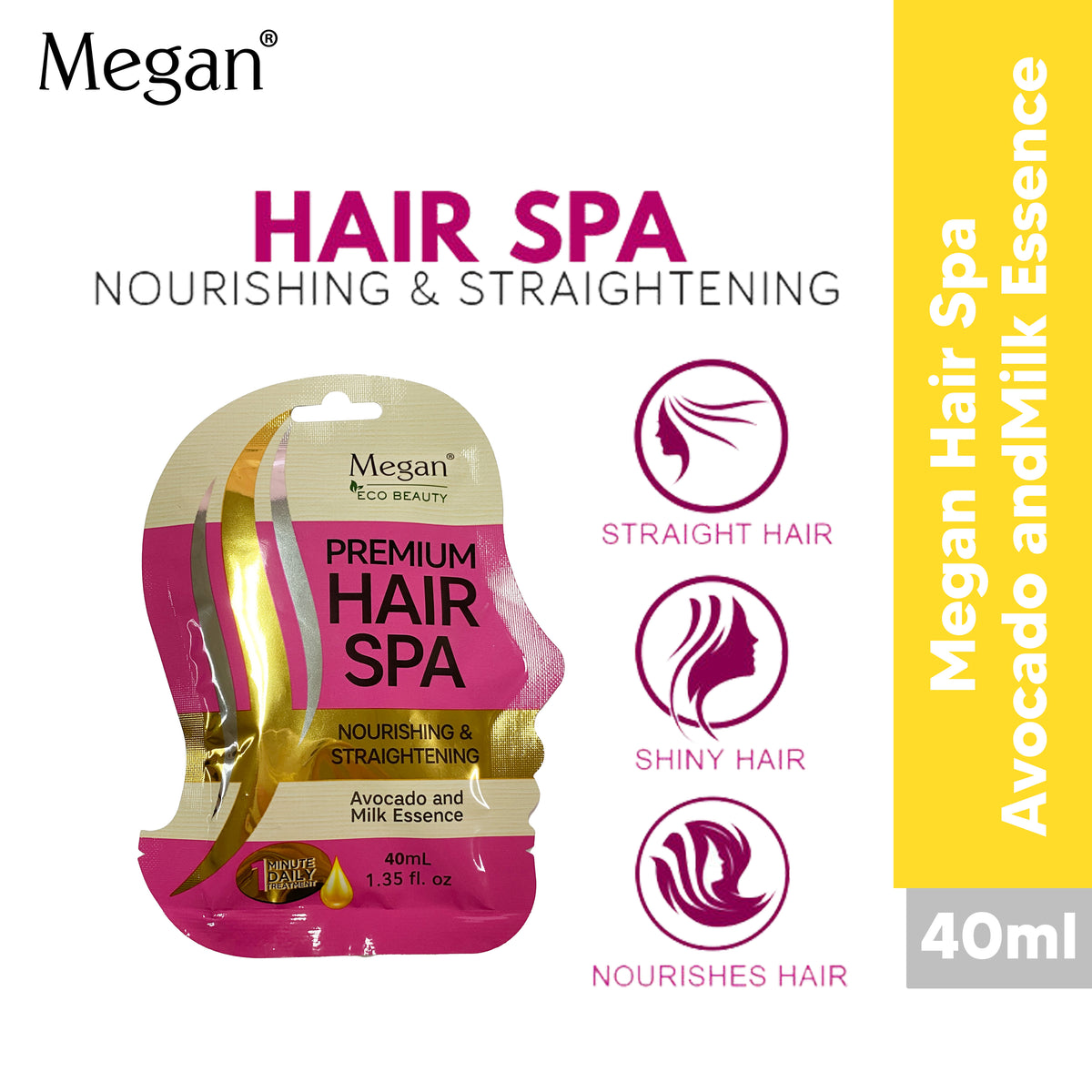 Megan Hair Spa Avocado and Milk Essence 40ml - Nourish