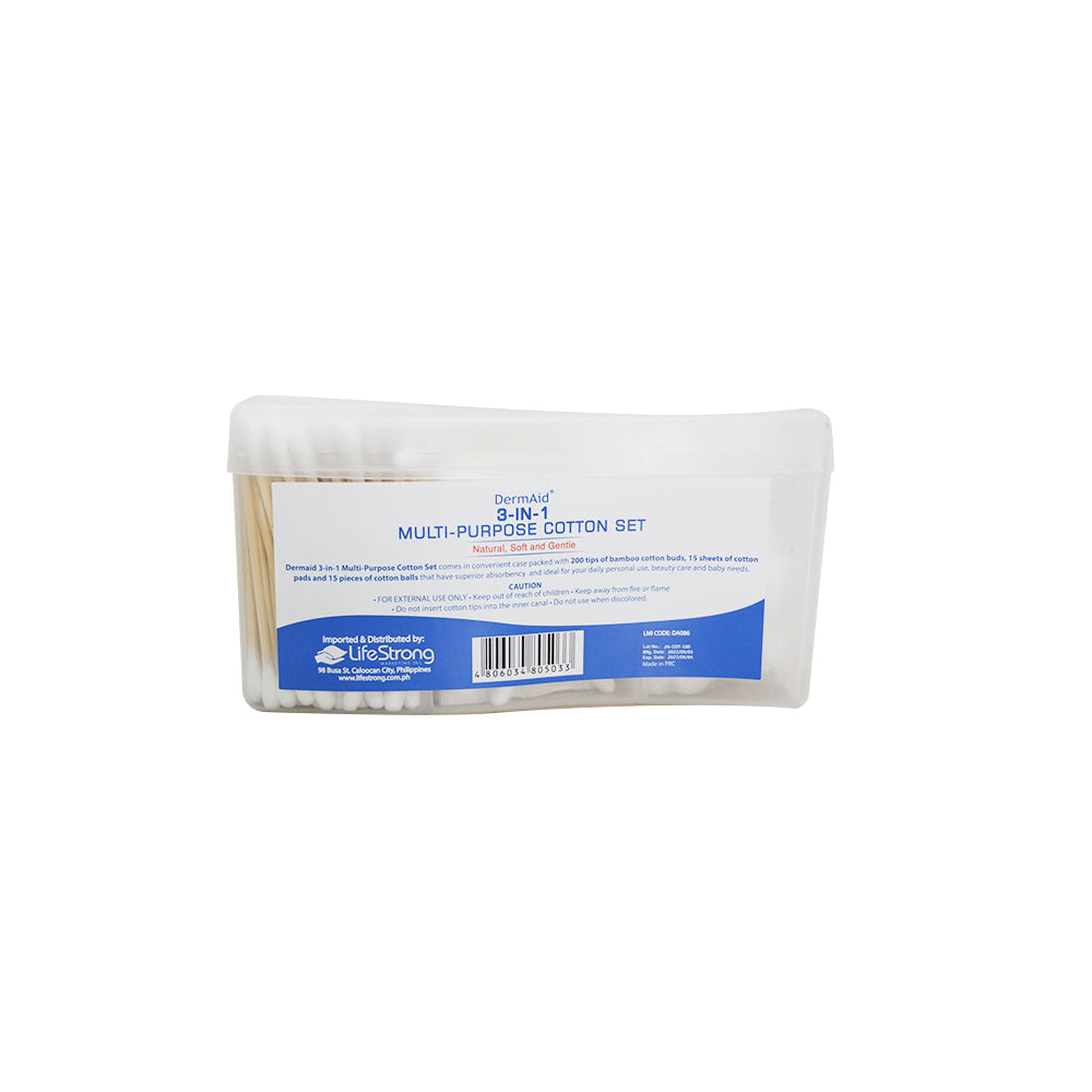 Dermaid 3-in-1 Multipurpose Cotton Set