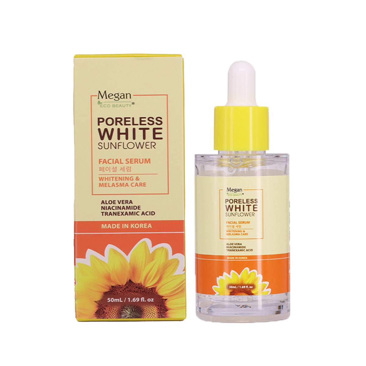 Megan Eco Beauty Poreless White Sunflower Facial Serum 50ml