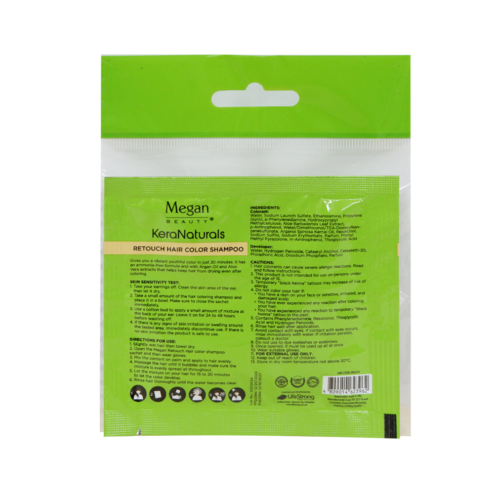 Megan Keranaturals Retouch Hair Color Shampoo 15ml