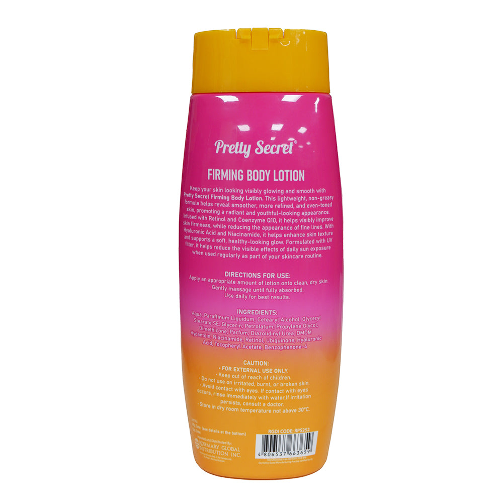 Pretty Secret Revitalizing Body Lotion and Firming Body Lotion 500ml