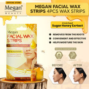 Megan Sugar Honey Facial Wax Strips 4's