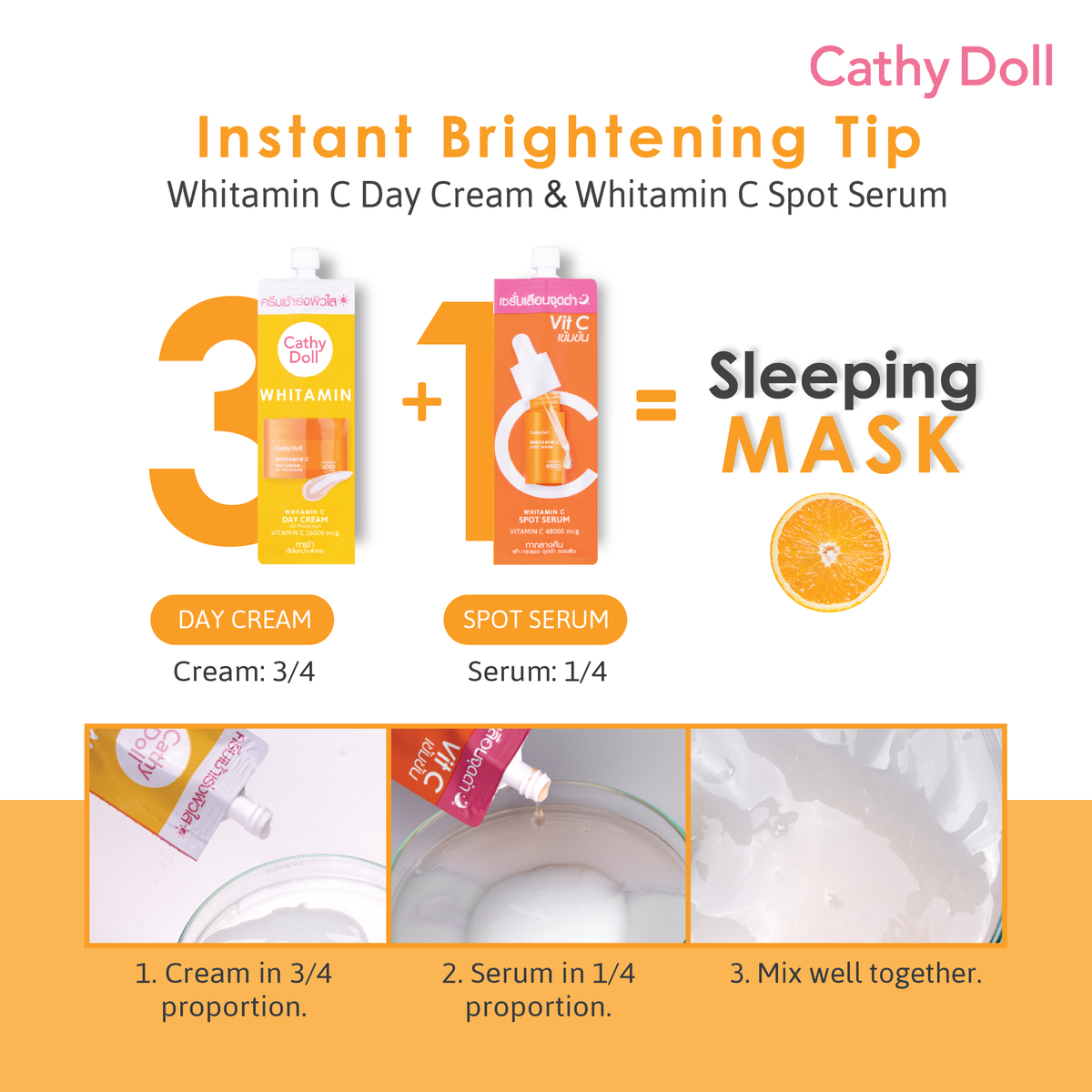 Cathy Doll Whitamin C Day Cream and Spot Serum 6ml+6ml