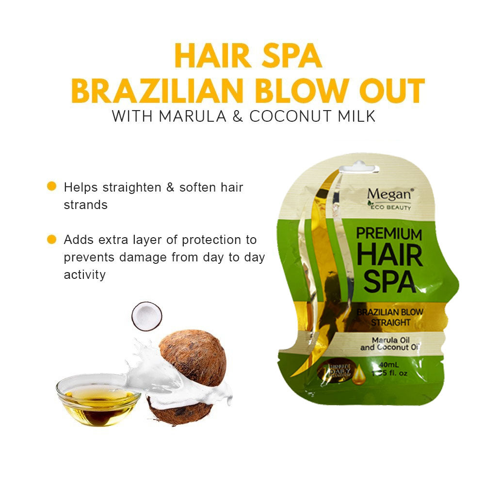 Megan Brazilian Hair Spa with Coconut Milk and Marula Oil 40ml