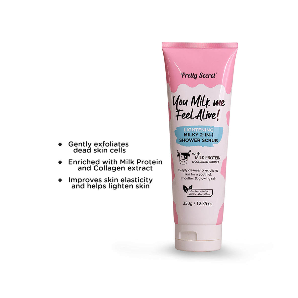 Pretty Secret Milk Lightening 2in1 Shower Scrub 350g