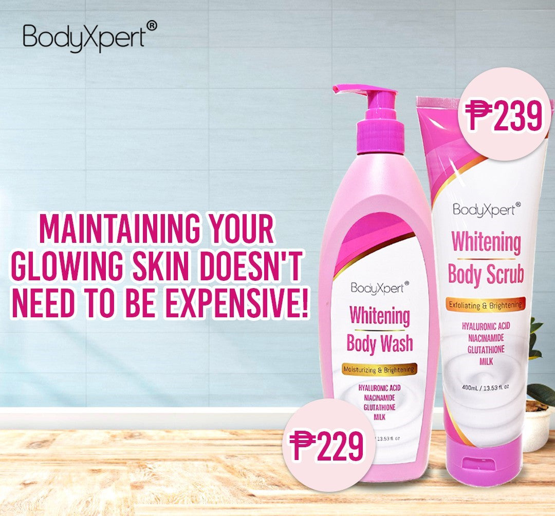 BodyXpert Whitening Body Scrub Glutathione & Milk 400mL
