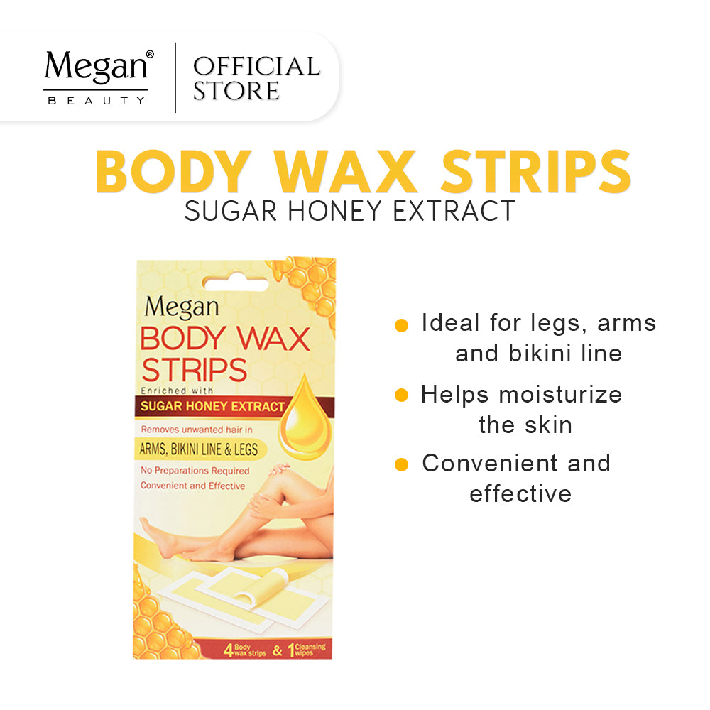Megan Sugar Honey Body Wax Strips 4's