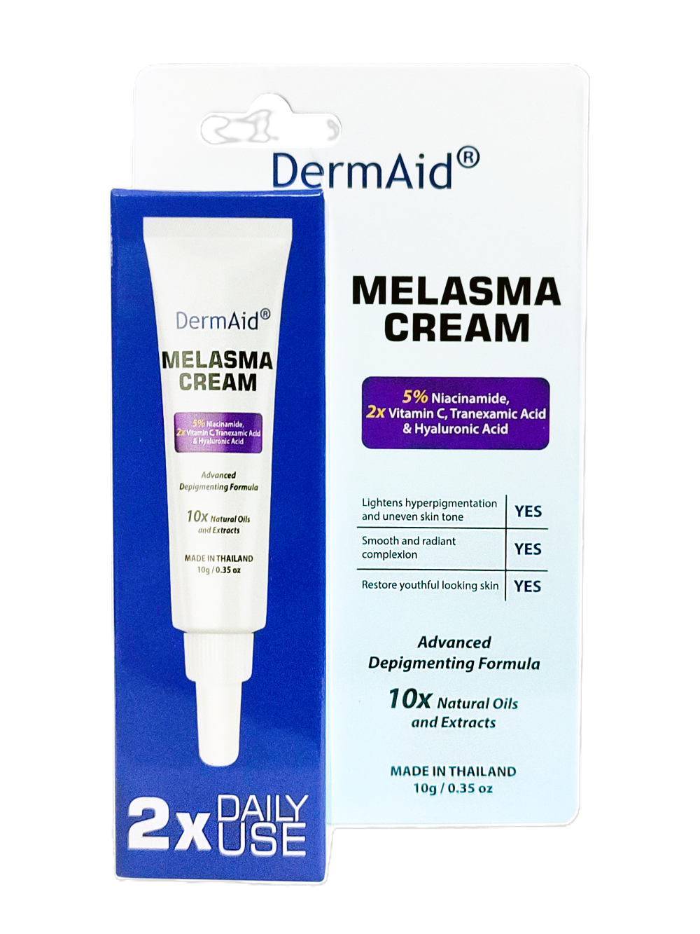 Dermaid Melasma Cream Serum 10g 5% Niacinamide 2x Vitamin C, and Tranexamic Acid
