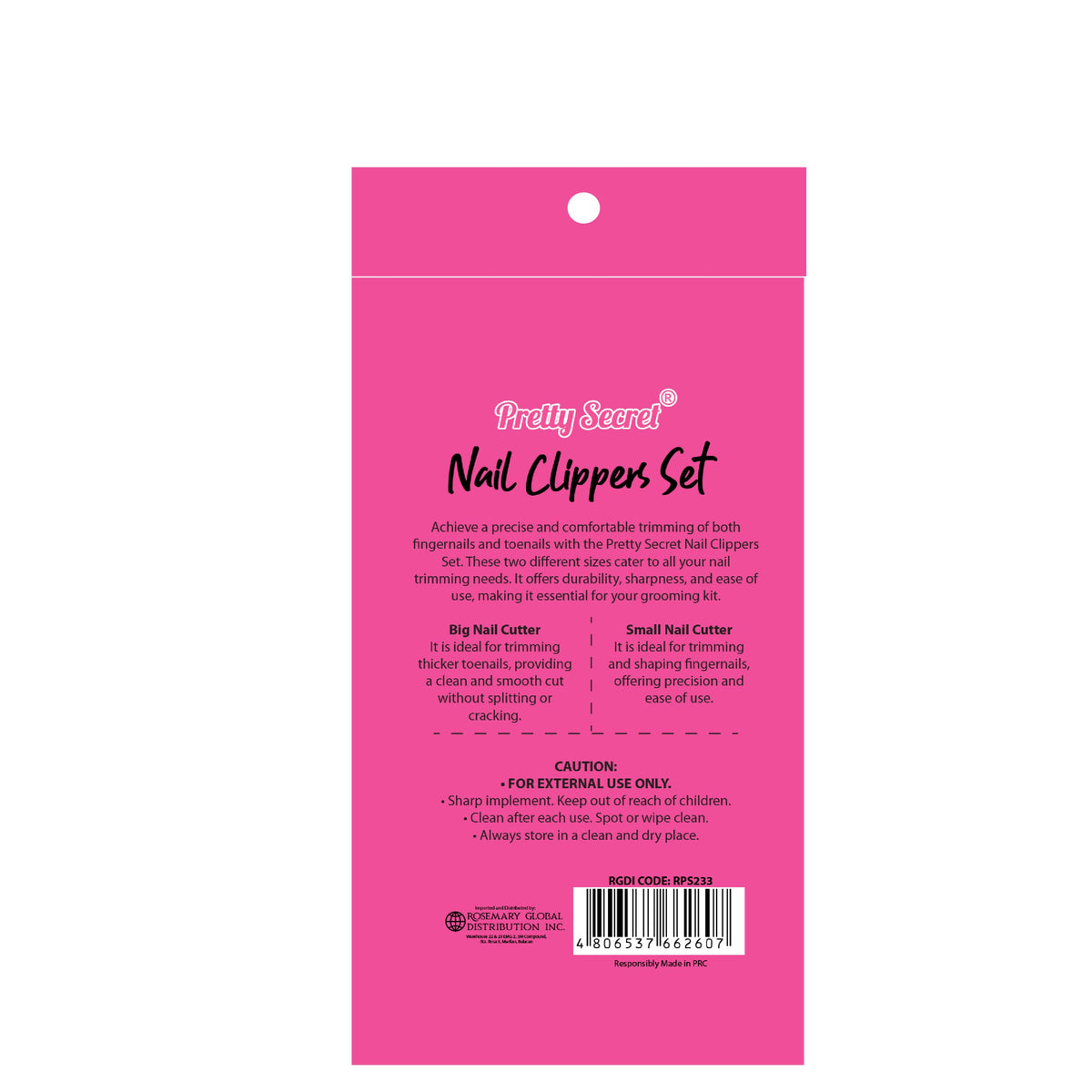 Pretty Secret Nail Clippers Set
