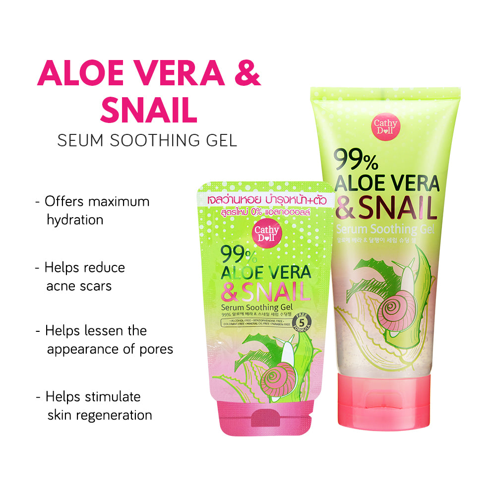 Cathy Doll Aloe Vera & Snail Serum Soothing Gel