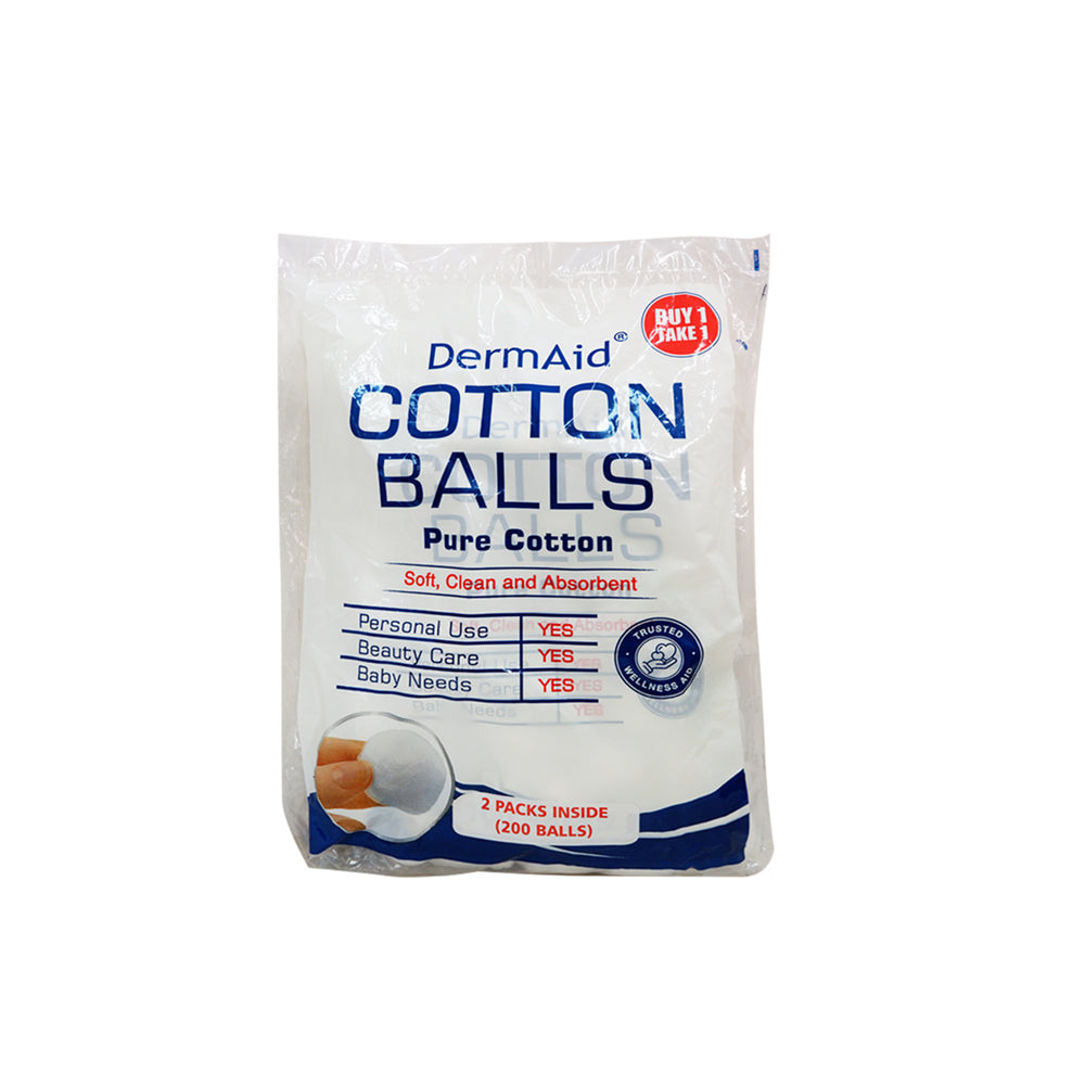 Dermaid Cotton Balls 100's Buy 1 Take 1