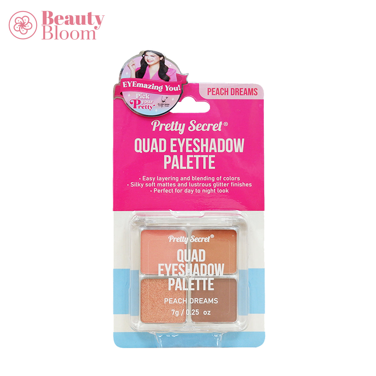 Pretty Secret Quad Eyeshadow Pallete - 7g
