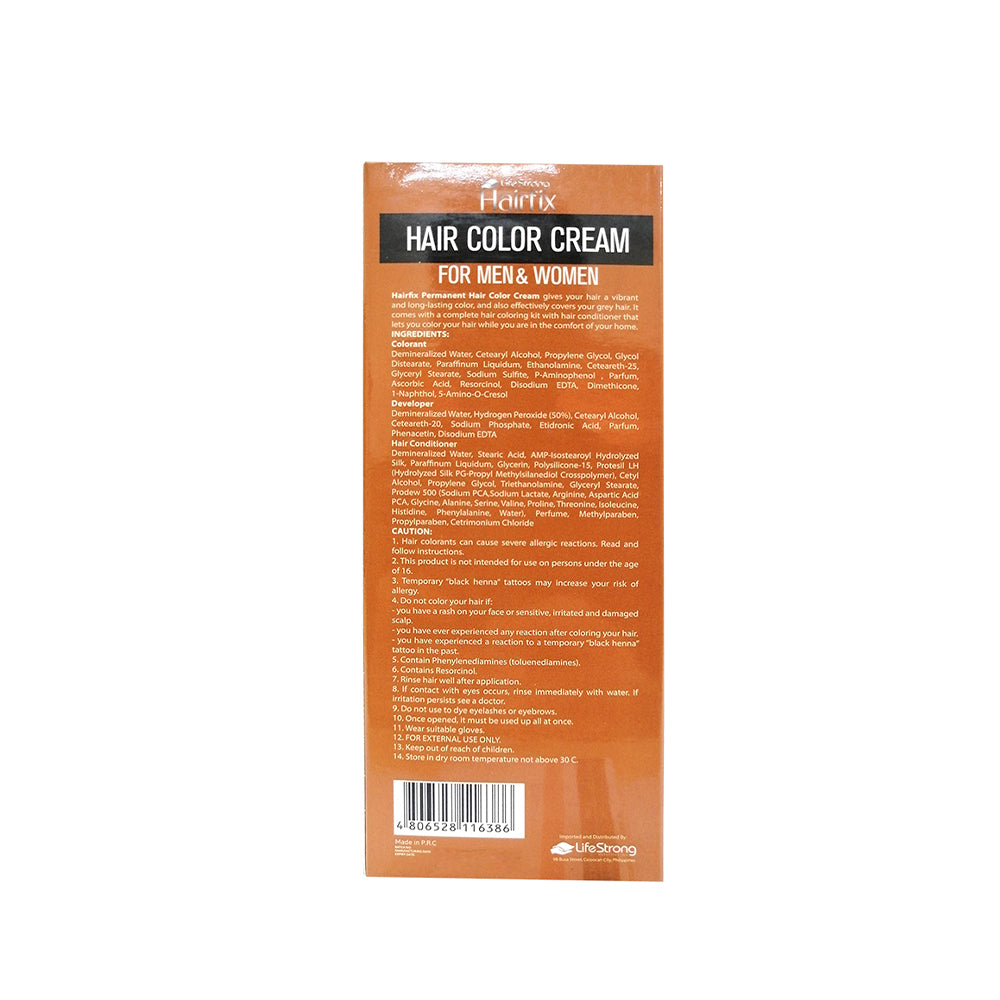 HairFix Permanent Hair Color Cream Kit 120ml Buy 1 Take 1 - Golden Brown