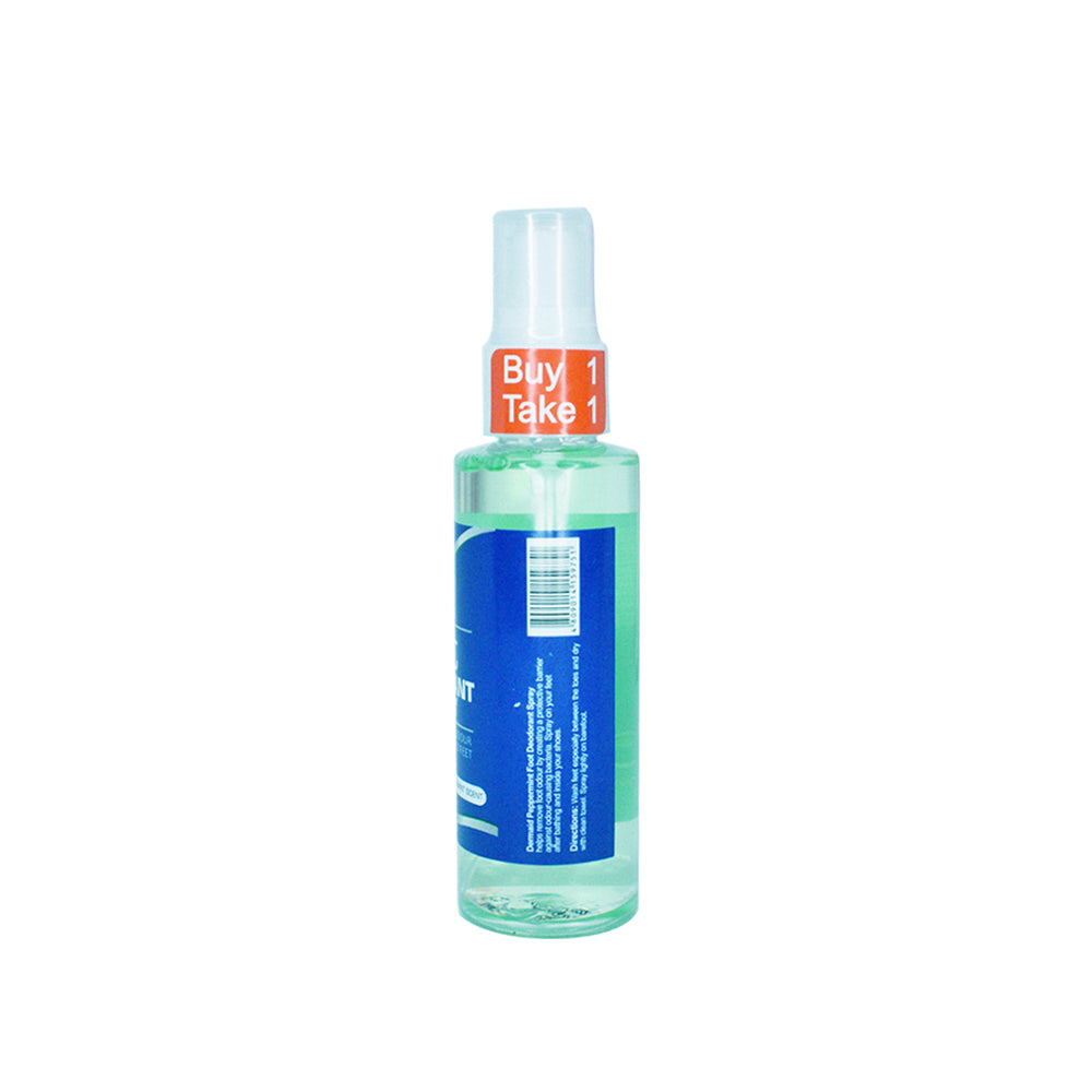 Dermaid Foot Deodorant Spray 60ml - Peppermint Buy 1 Take 1