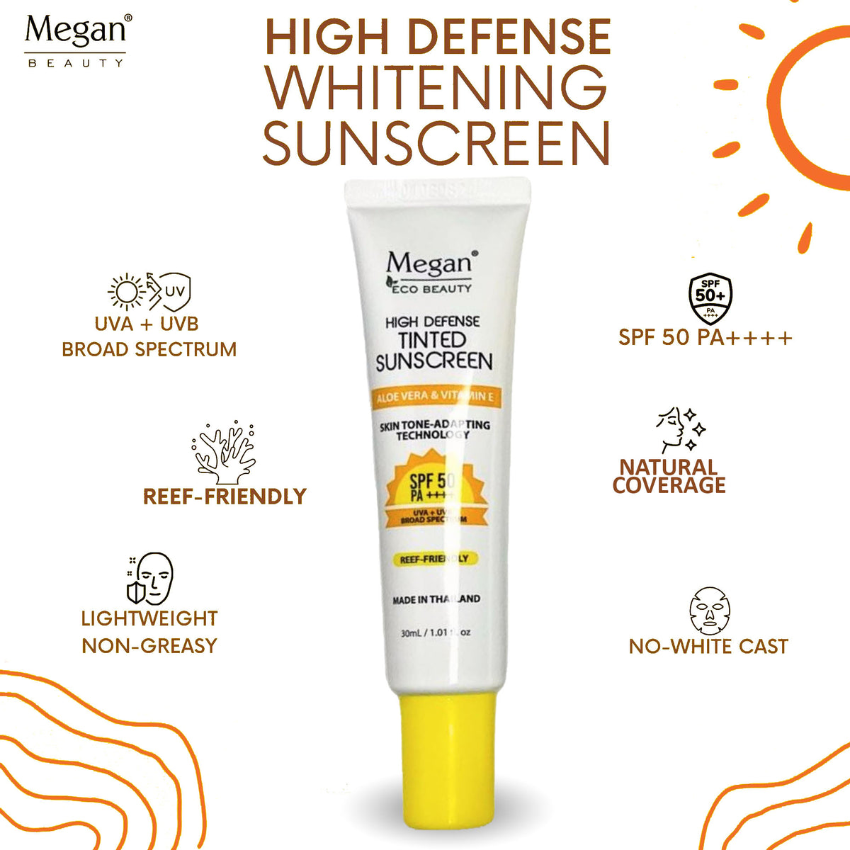 Megan Tinted Sunscreen SPF 50 30ml