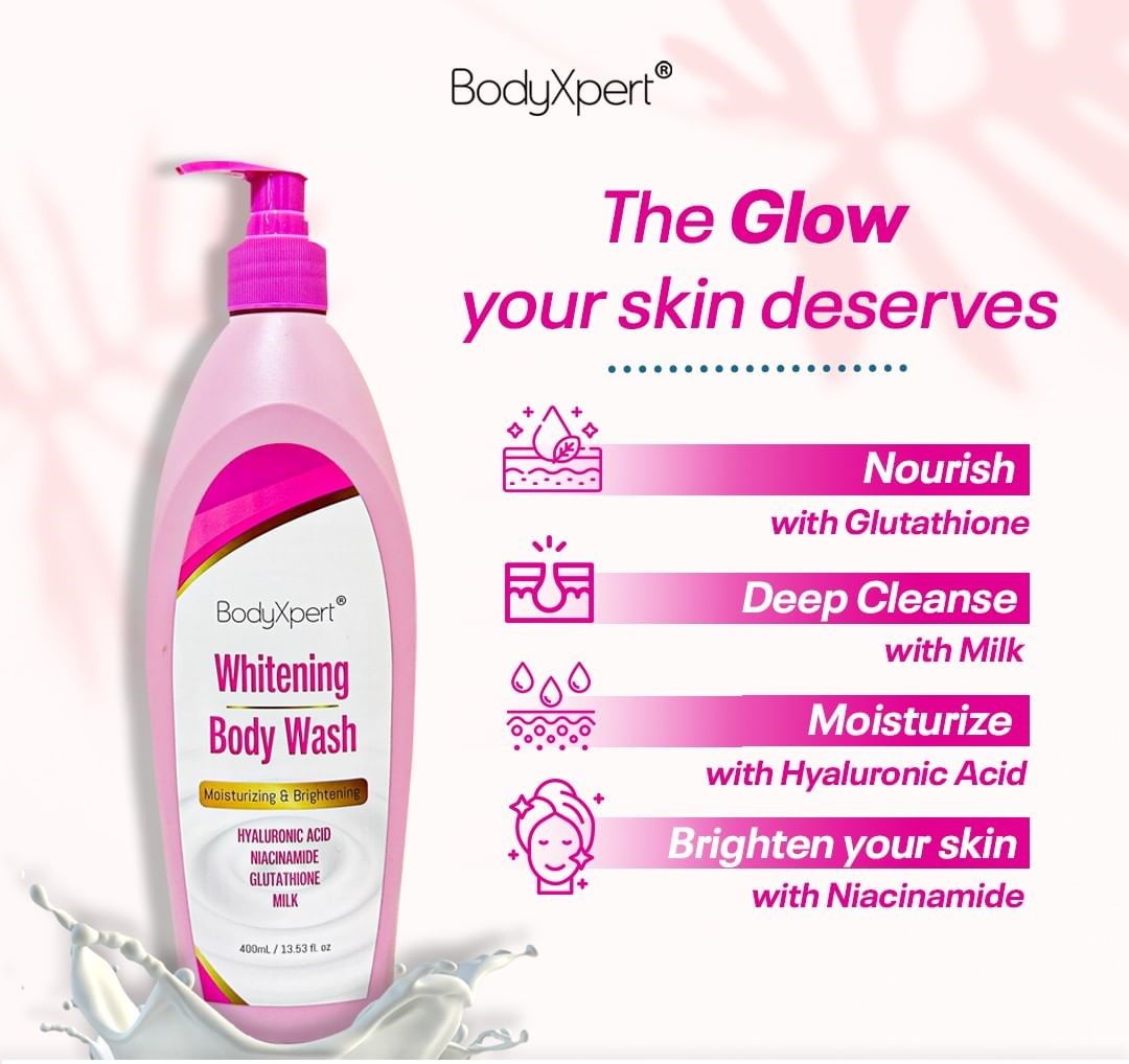 BodyXpert Whitening Body Wash Glutathione & Milk 400mL