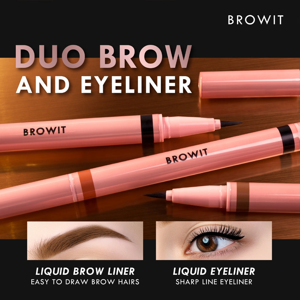 Browit Duo Brow and Eyeliner 0.35ml+0.2ml- 02 Just Coffee