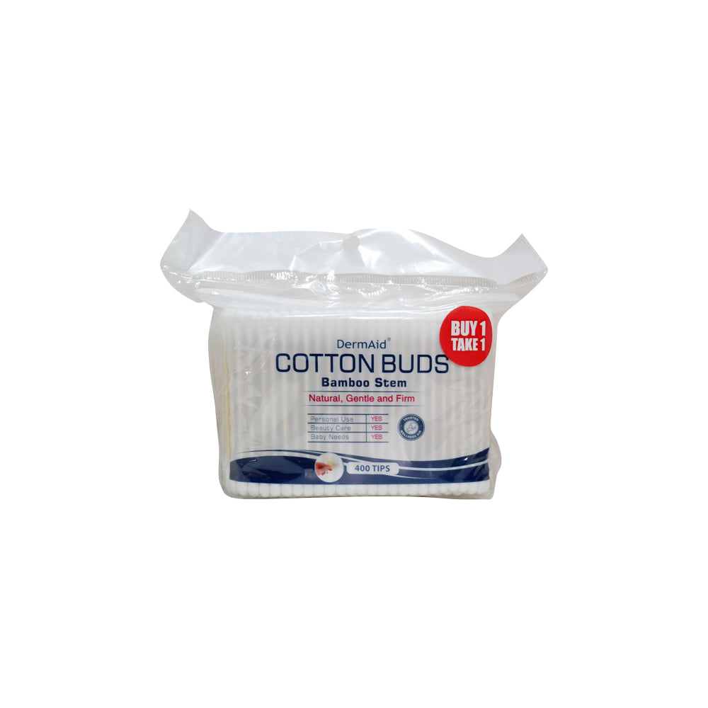 Dermaid Bamboo Cotton Buds 400 tips Buy 1 Take 1
