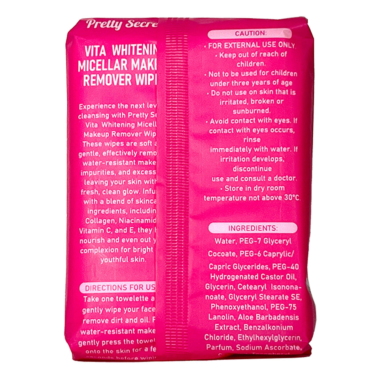 Pretty Secret Micellar Makeup Remover Wipes