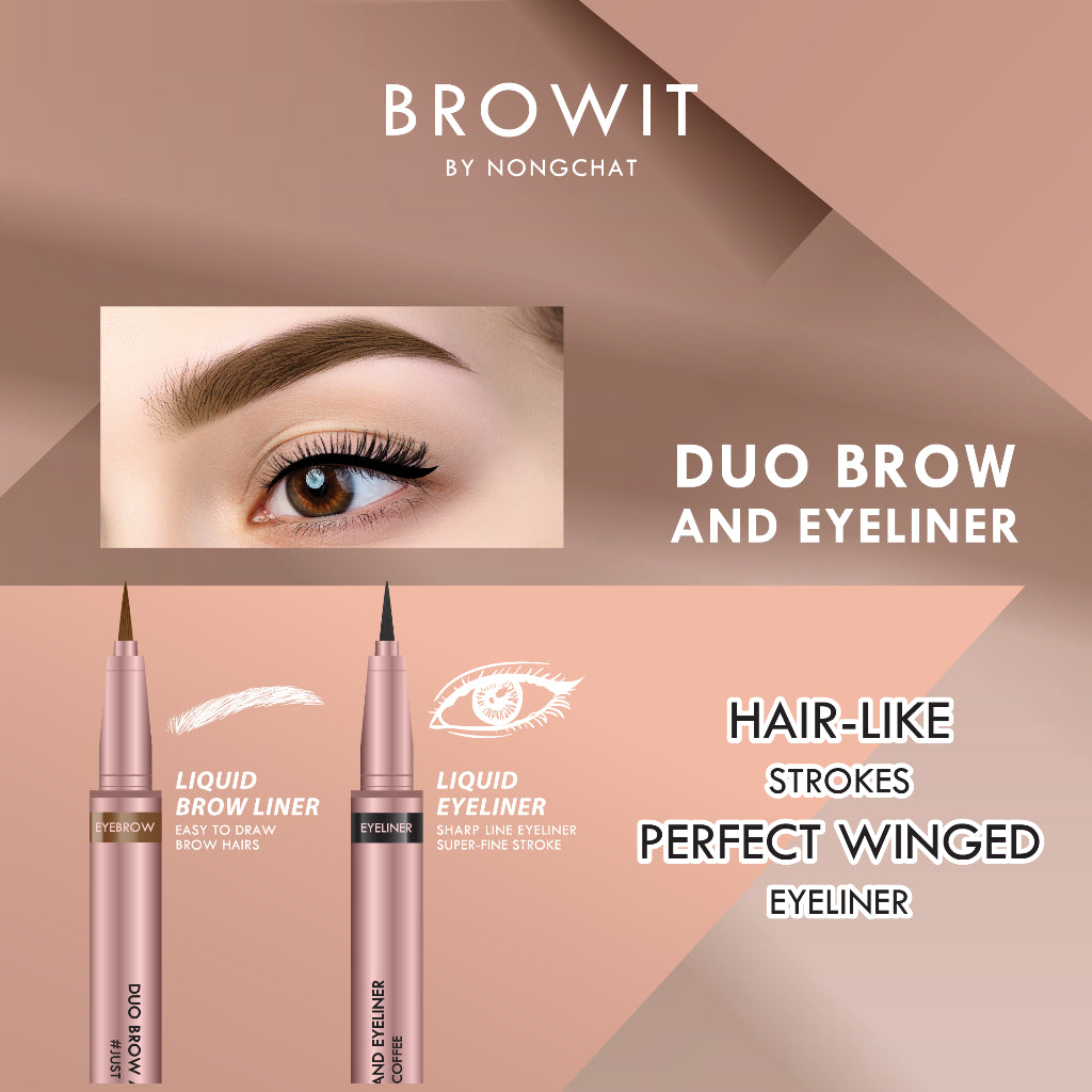 Browit Duo Brow and Eyeliner 0.35ml+0.2ml- 02 Just Coffee