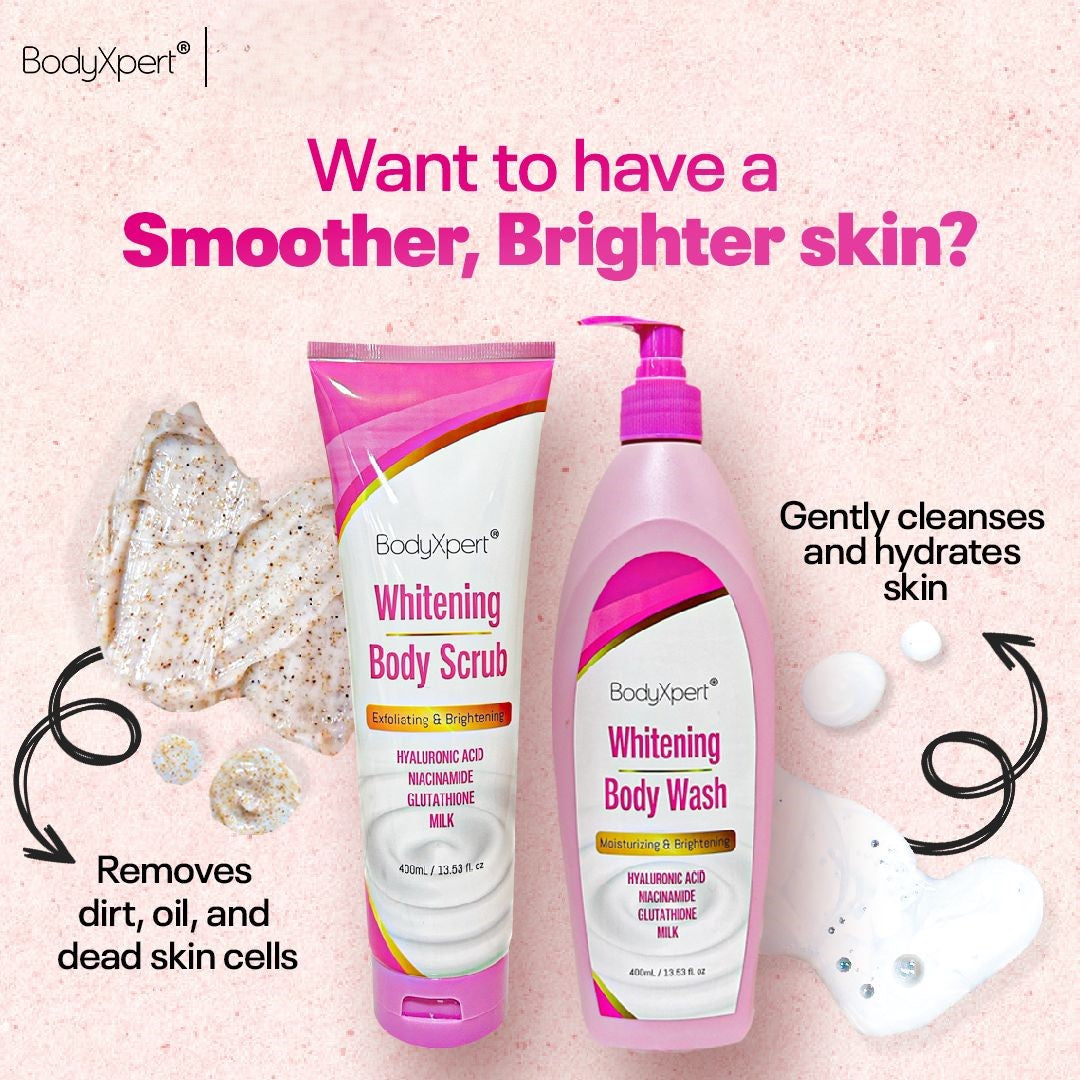 BodyXpert Whitening Body Scrub Glutathione & Milk 400mL