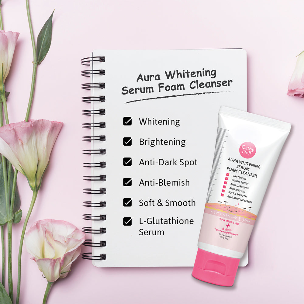 Cathy Doll Aura Whitening Serum Foam Cleanser and Acne Solution Serum Foam Cleanser 100ml