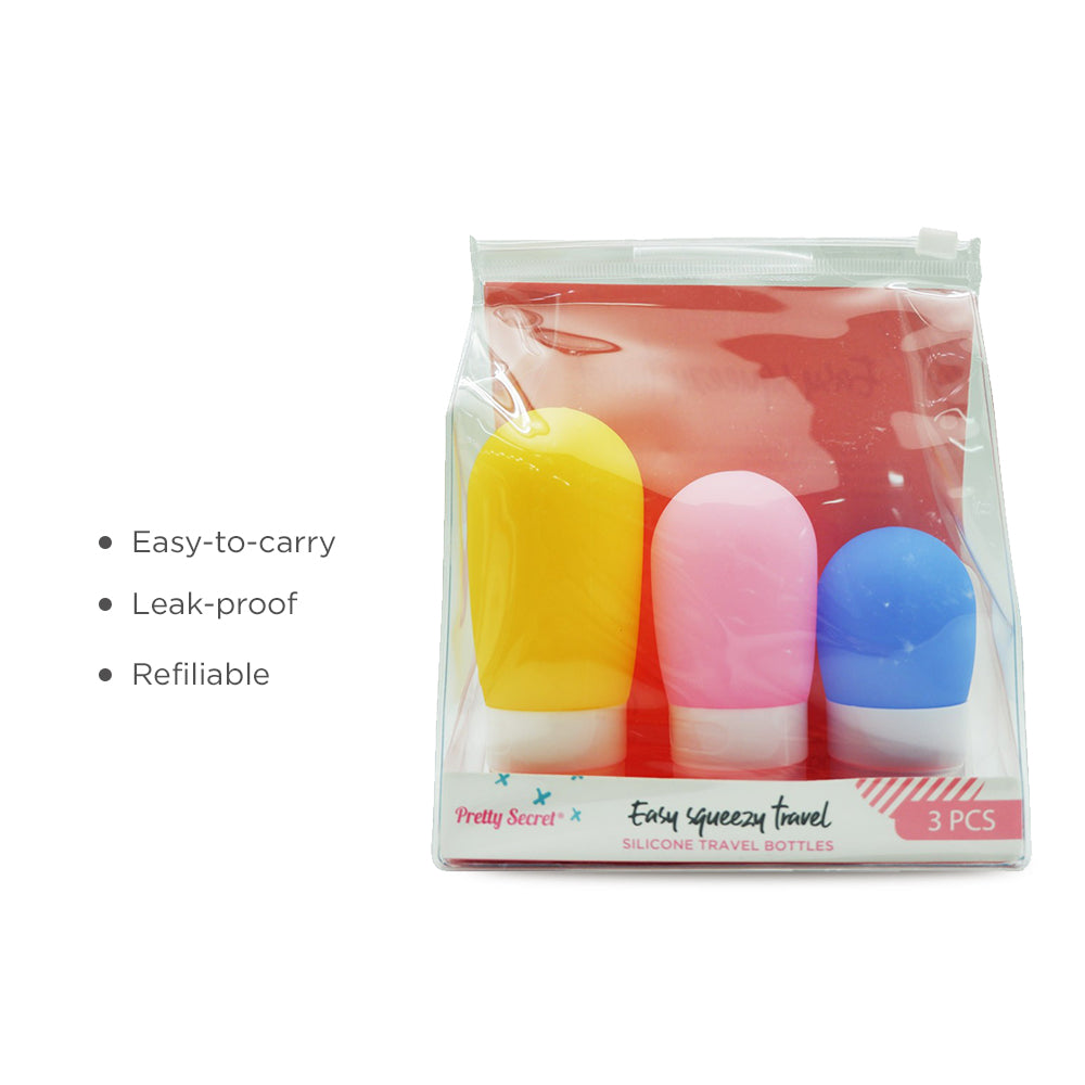 Pretty Secret Silicone Travel Bottles 3's