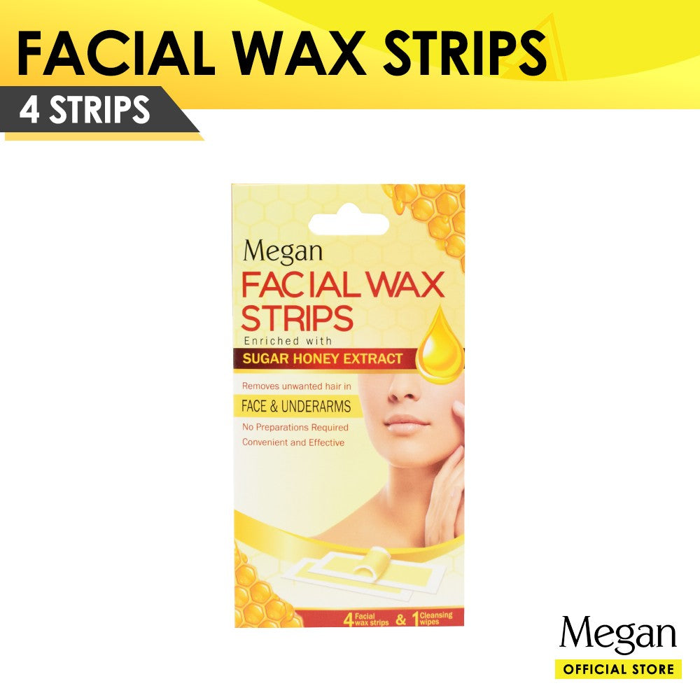 Megan Sugar Honey Facial Wax Strips 4's