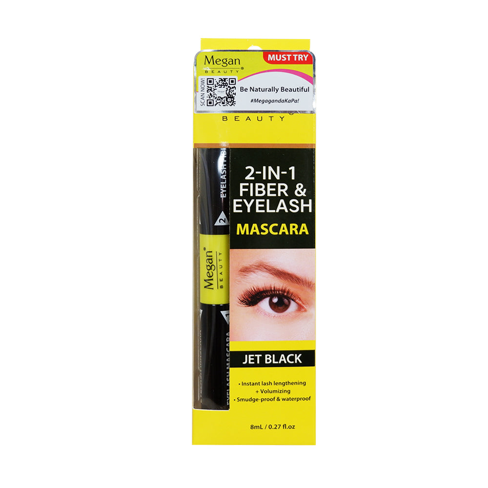 Megan 2-in-1 Fiber & EyeLash Mascara 8ml - Jet Black