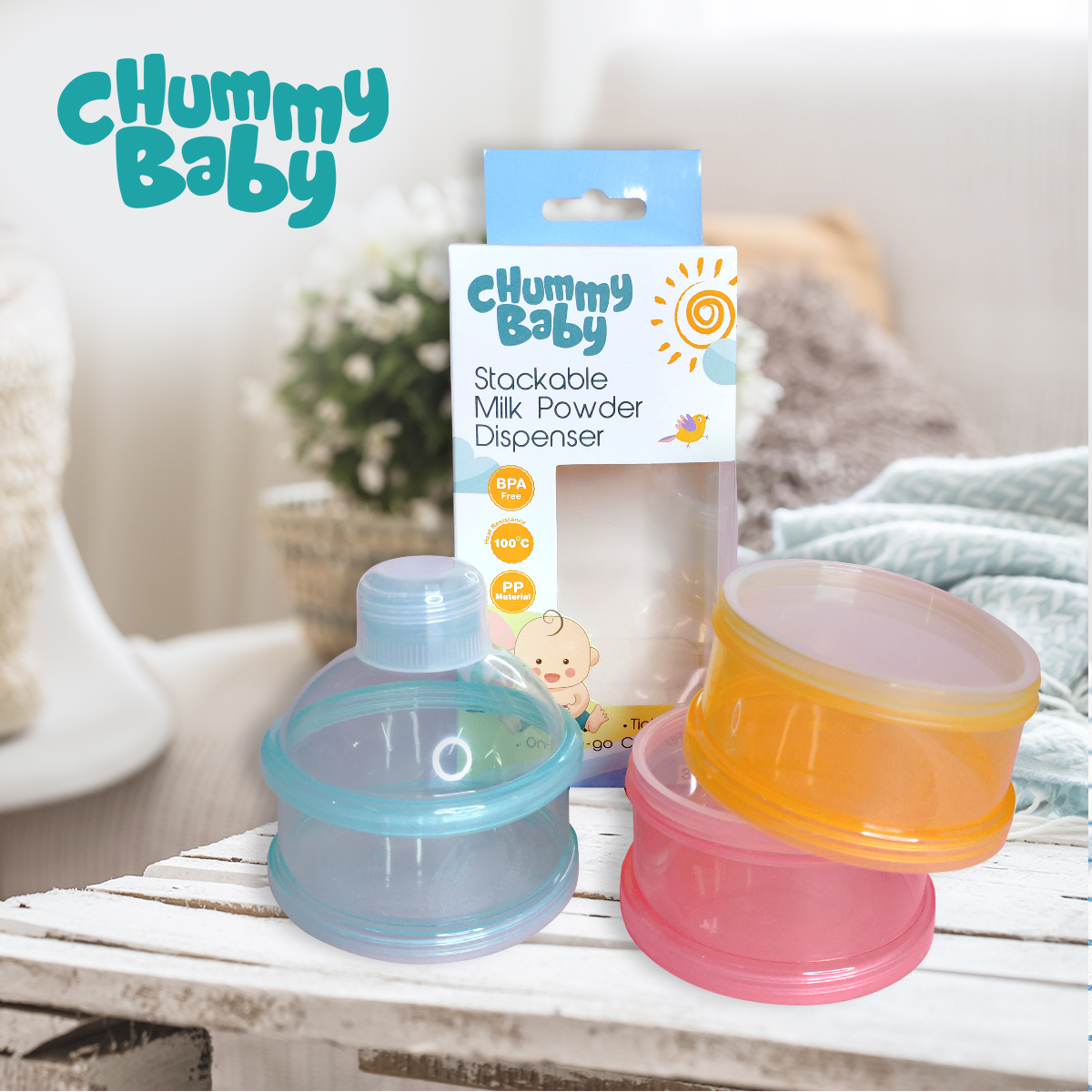 Chummy Baby Stackable Milk Dispenser with 3 Layers