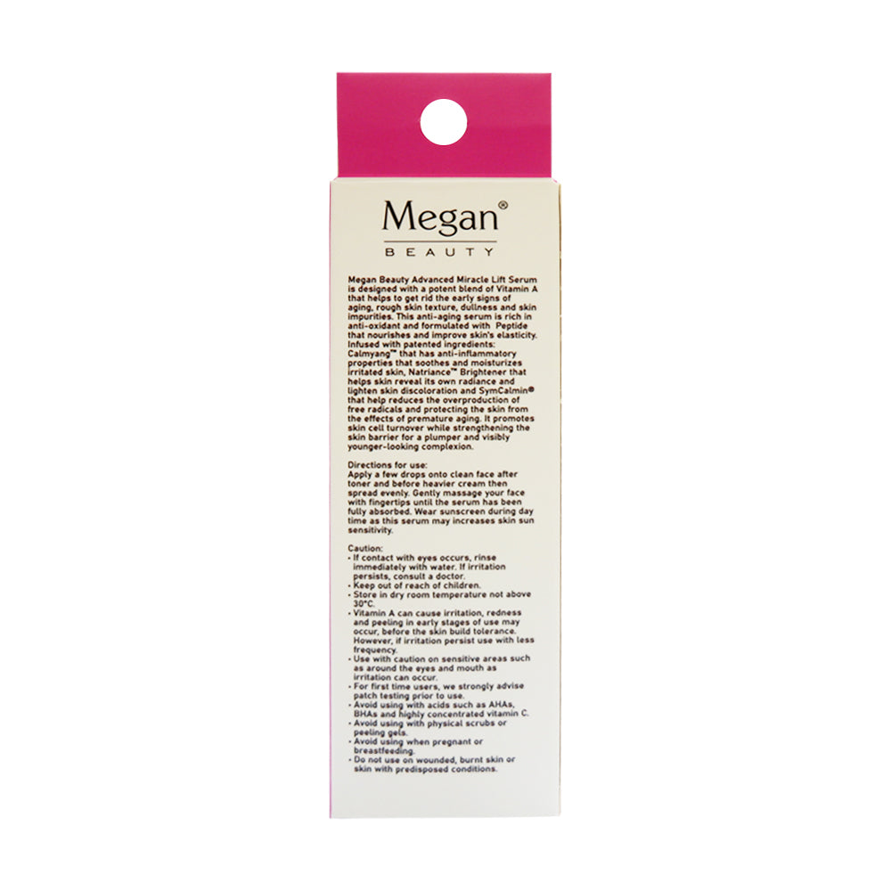 Megan Beauty Advanced Miracle Lift Serum - Vitamin A & Peptide