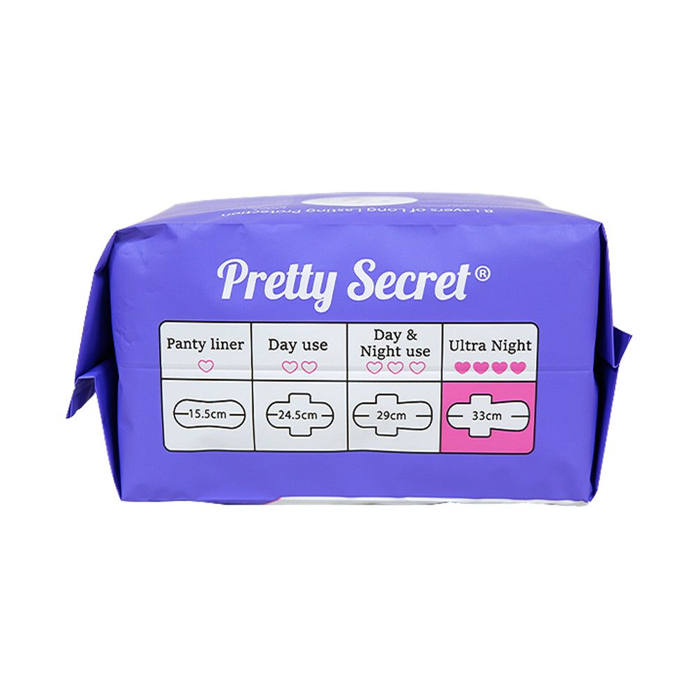 PRETTY SECRET Cooling Anion Sanitary Napkin Ultra Night Pads